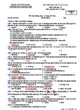 Đề thi học kỳ I môn Hóa học Lớp 10 năm 2018 - Mã đề 132 - Trường THPT Ngô Sĩ Liên (Kèm đáp án)